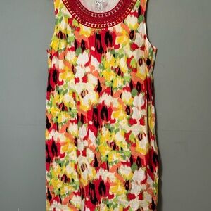 Kim Rogers Multicolor Sleeveless Midi Dress